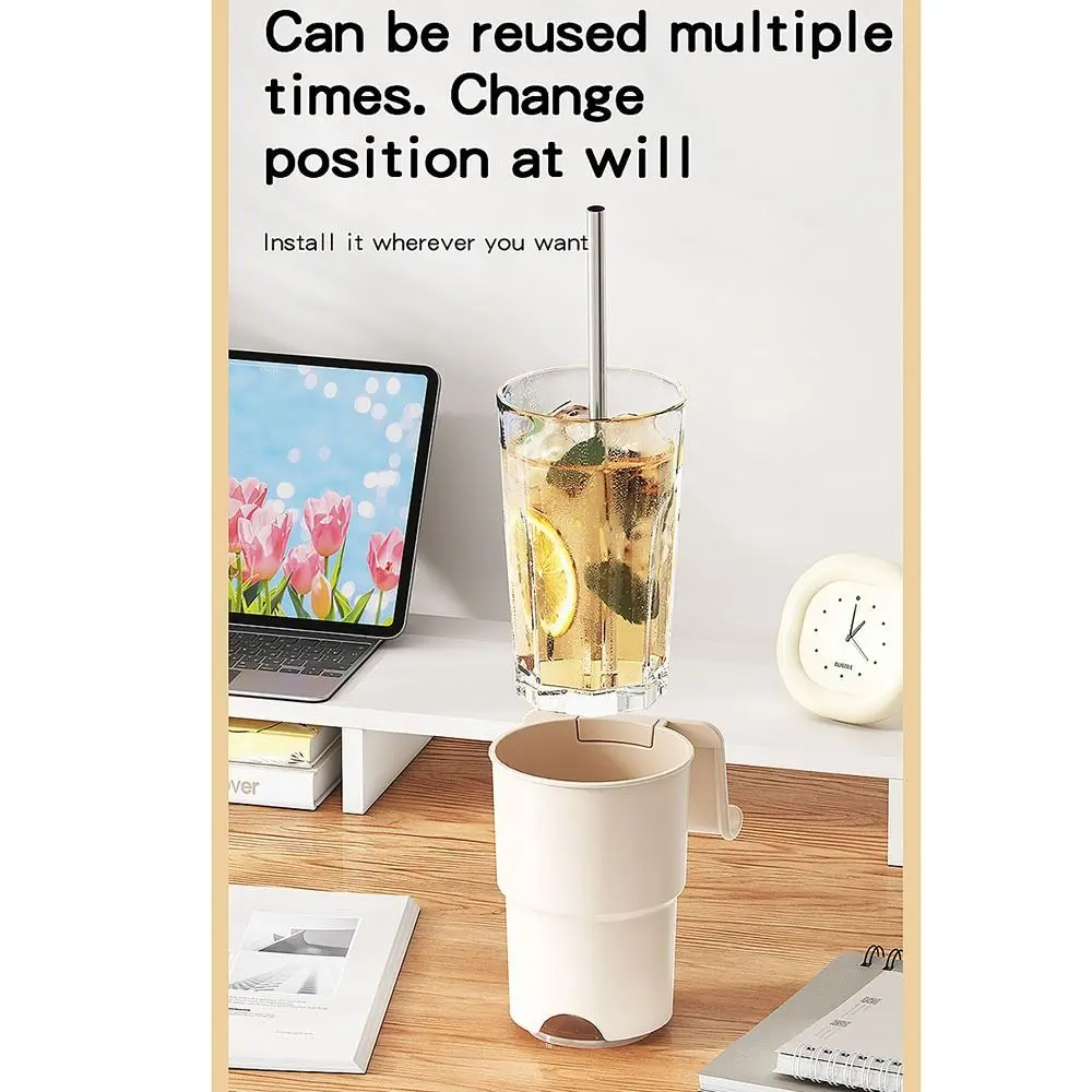 

Съемная присоска, держатель для чашки с водой, защита от опрокидывания, настольная подставка для напитков с держателем для телефона, портативный органайзер для канцелярских принадлежностей