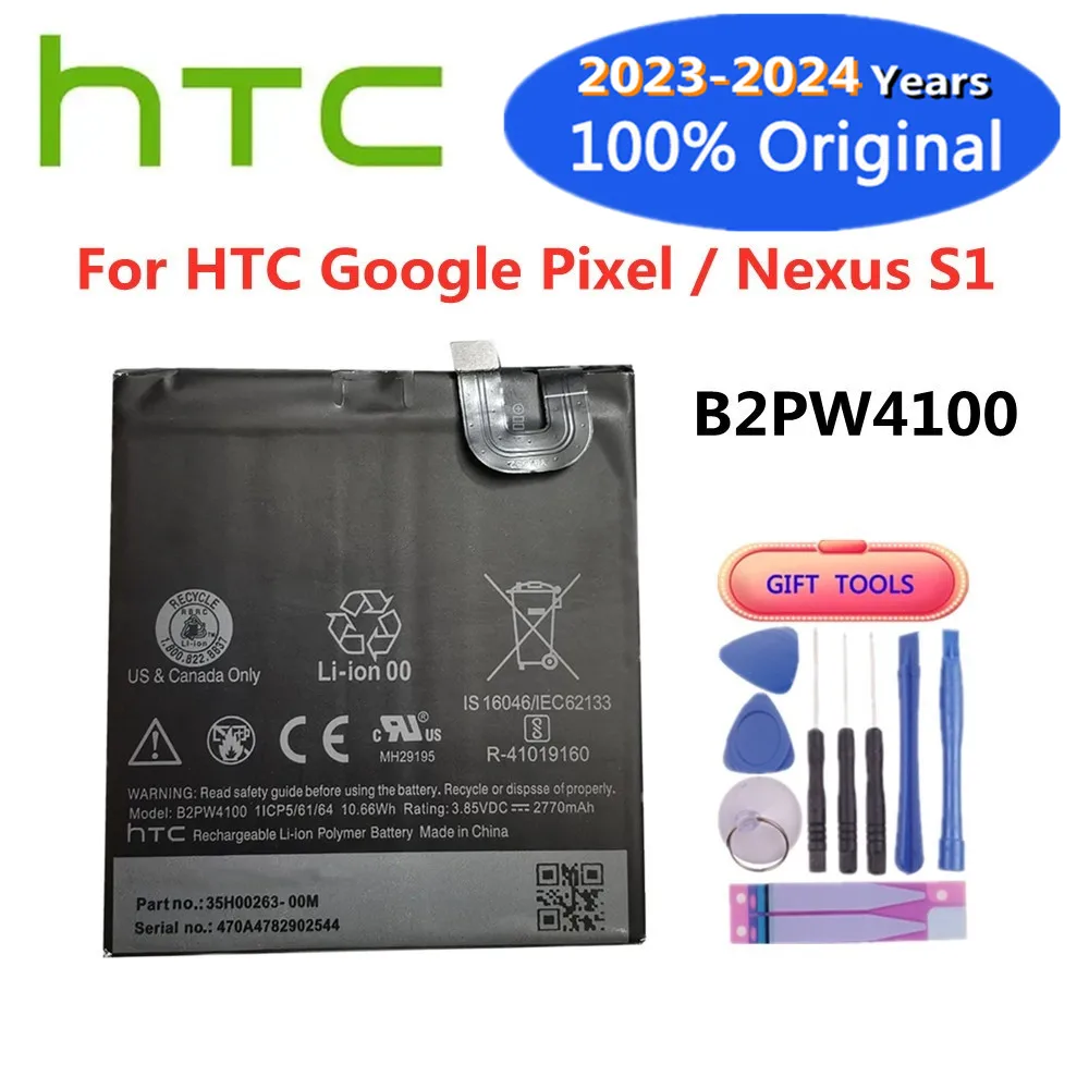 Batería de repuesto 100% Original para teléfono HTC, dispositivo B2PW4100 para Google Pixel Nexus S1, 2770mAh, entrega rápida