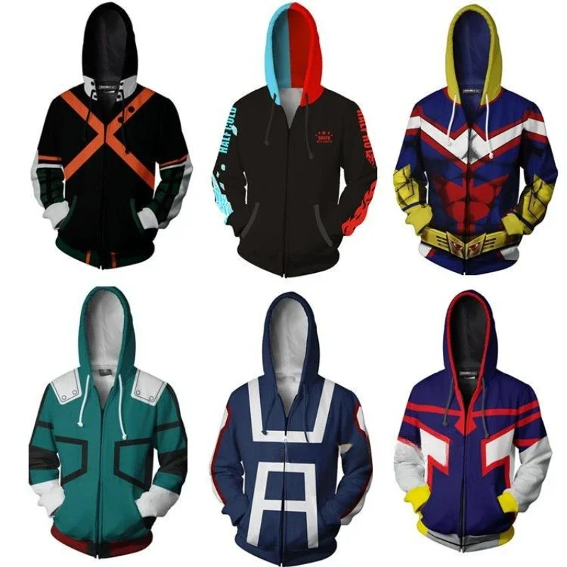 

My Hero Academia Casual Comfortable Fashion Soft Comfortable Skin-friendly Jacket Cool Personality Anime Print Cosplay Hoodie