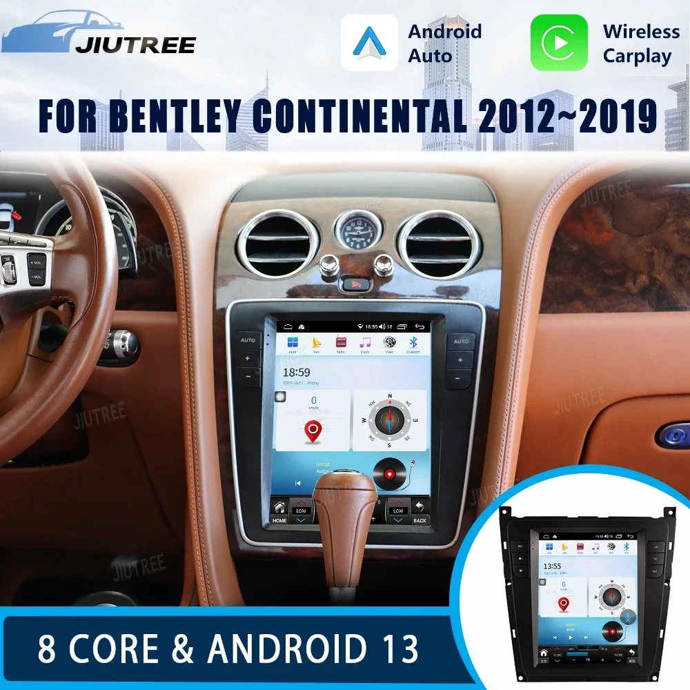 Android 13 Car Radio Screen For Bentley Flying Spur Continental GT 2012 -2019 GPS navigation Recorder Multimedia Unit