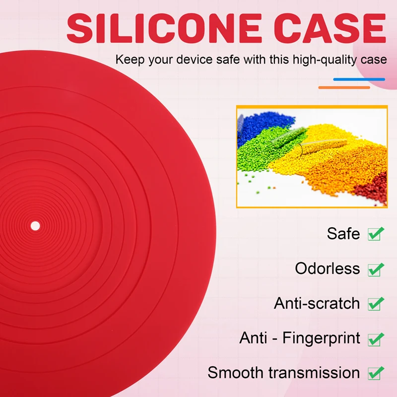 295Mm Silicone Turntable Mat Anti-Vibration Slipmat Record Mat For LP Vinyl Record Player Audio Replacement Accessory