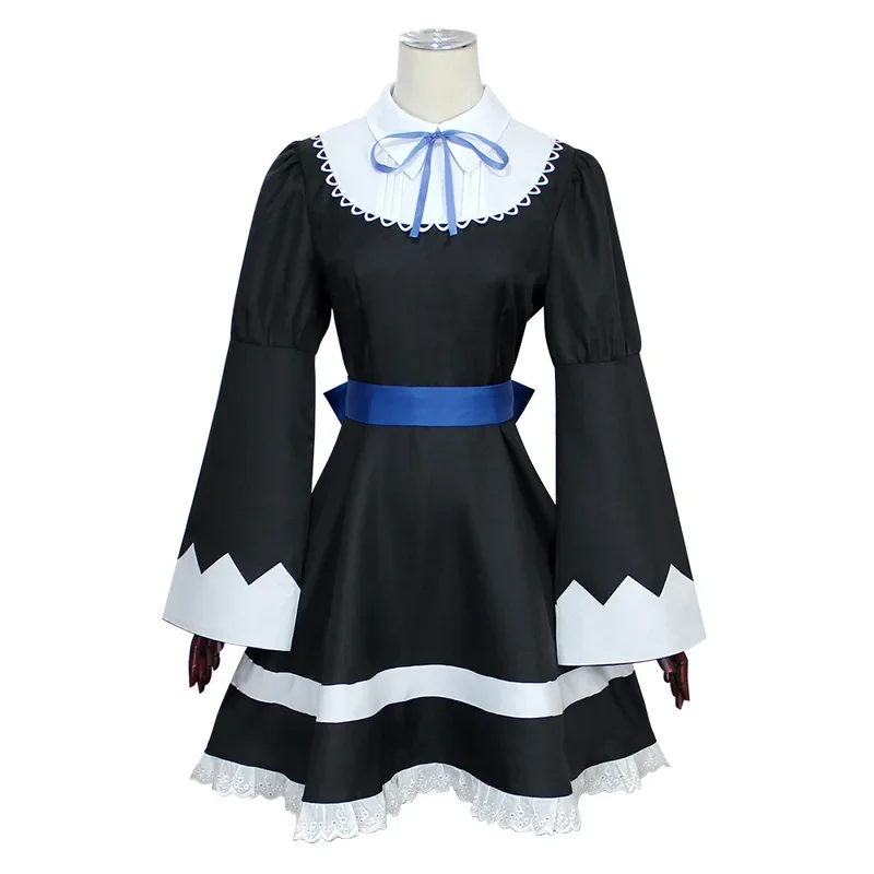 Anime calcinha & meia com cinto de liga irmã mais velha anarquia meia cosplay traje gótico empregada lolita vestido peruca longa soc # 1 # W