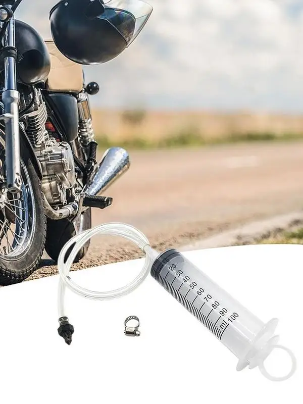 Bike Hydraulic Disc Brake Oil Bleed Kit Portable Motorcycle Bleeder With Tubing Screws Oil Disc Pump Hose Repair Tool Portable