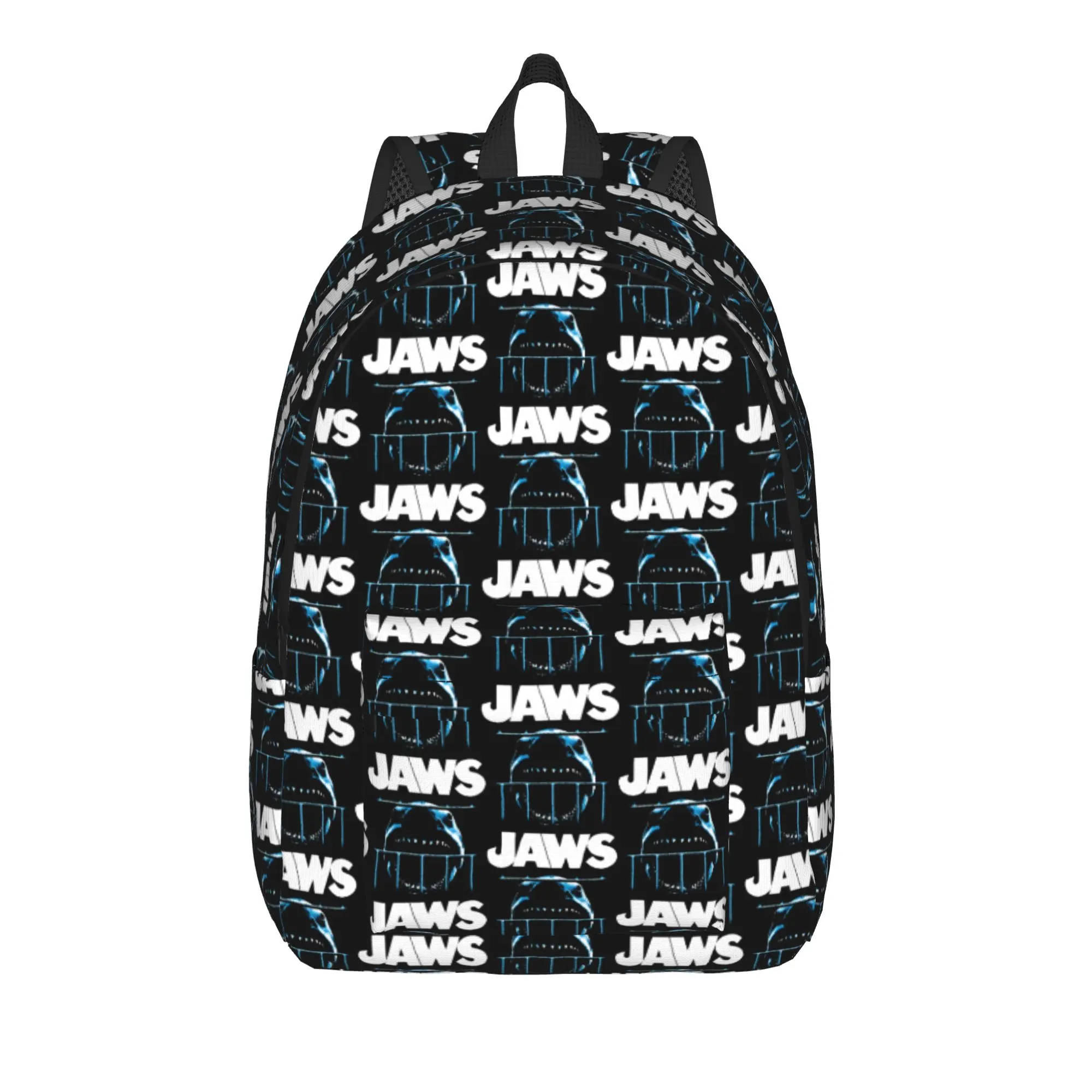 Jaws Movie shark Backpack  Men Polyester University Backpacks Breathable Novelty High School Bags Rucksack