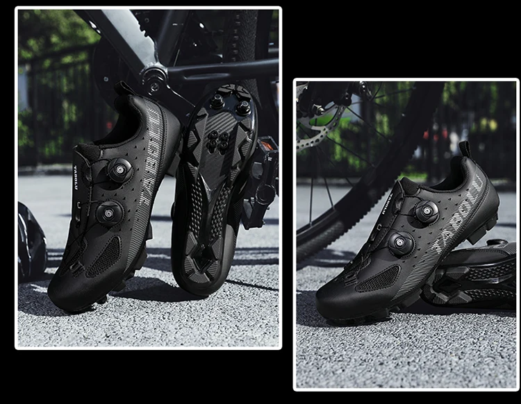 Herren- und Damen-Mountainbike-Schuhe, professionelle atmungsaktive MTB-Schuhe mit harter Sohle, rutschfeste Rennradschuhe. – Detail 26
