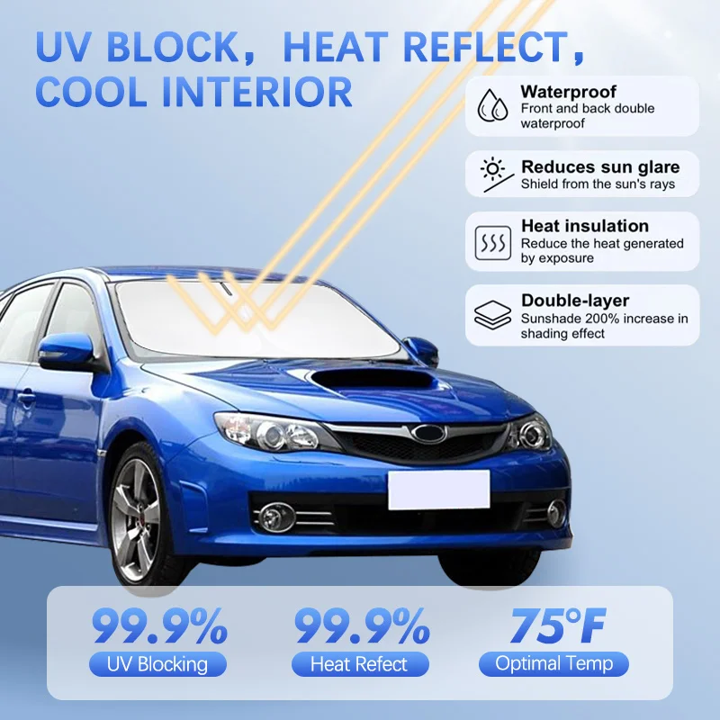 

Car Windshield Sun Shade For Subaru Impreza RS Outback WRX Sunshade Sun Visor Protector Blocks UV Rays Summer Car Accessories