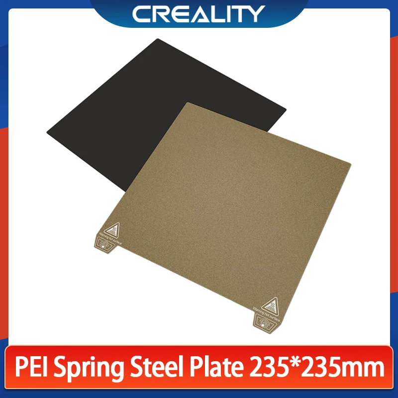 

Creality Original PEI Sheet 3D Printers Build Plate 235x235mm Removable Magnetic Spring Steel Sheet for Ender 3/Pro/V2/S1/S1 Pro