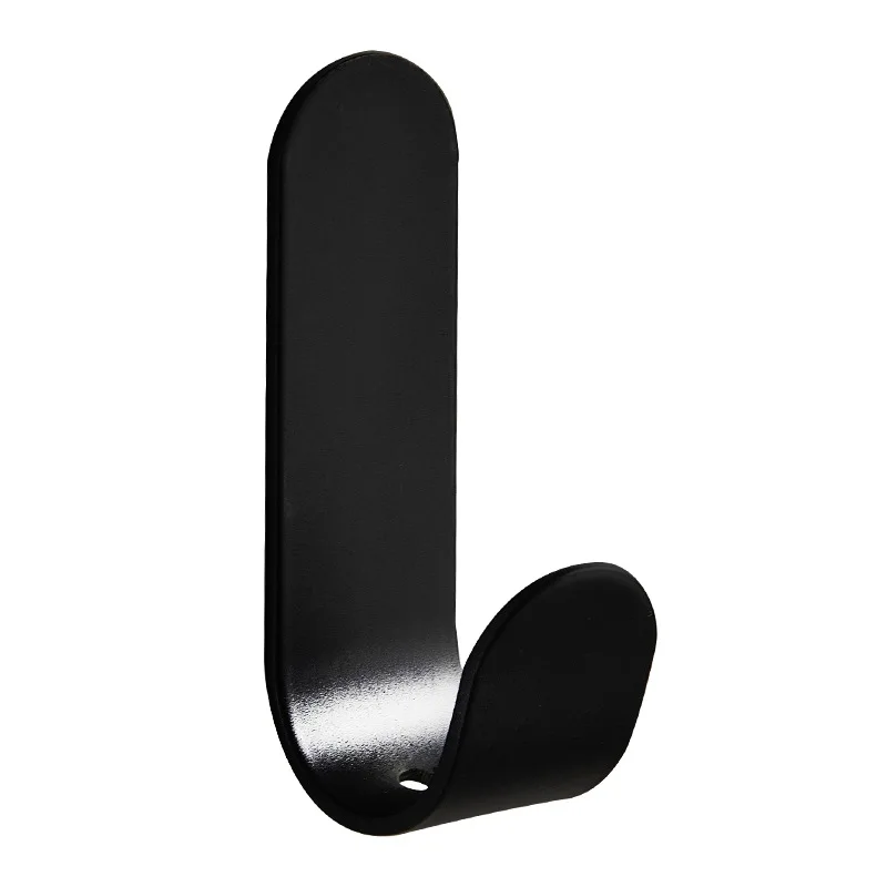 1/5PCS Punch-Free Hook Self-Adhesive Wall-Mounted Door Keys Clothes Hanger Metal Single Hook for Bathroom Kitchen Accessory