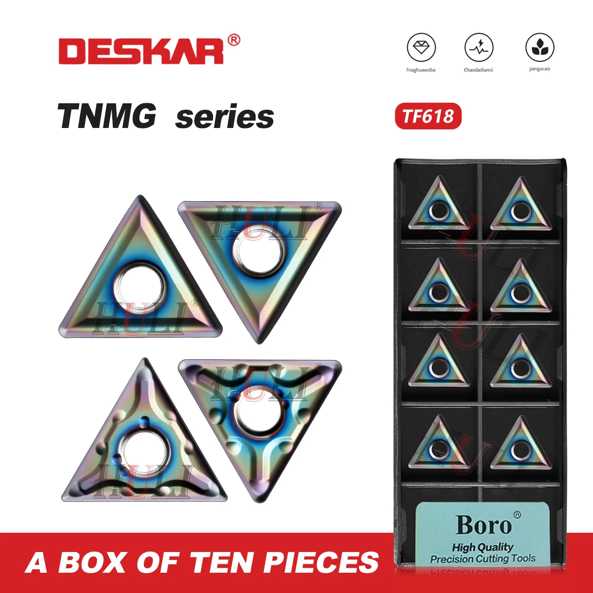 

DESKAR 100% оригинальный токарный станок с ЧПУ с цифровым управлением TNMG 160404/160408 MA MS TF618, лезвия из закаленной стали с треугольным лезвием