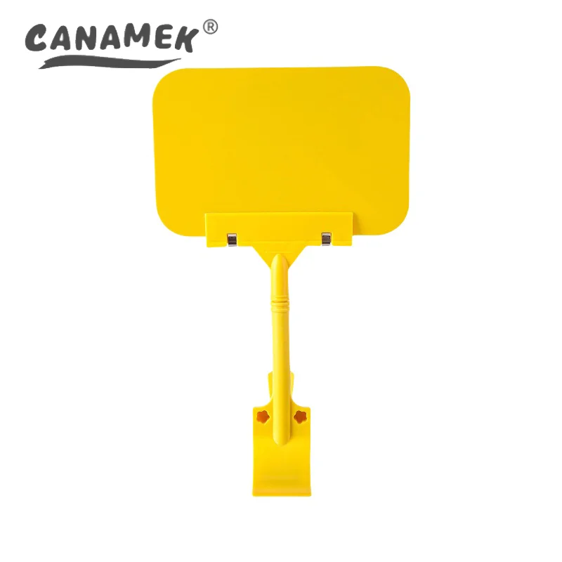 مشبك حامل علامة عرض البضائع من قطعة واحدة لبطاقة سعر الفاكهة، مشبك السبورة المرنة