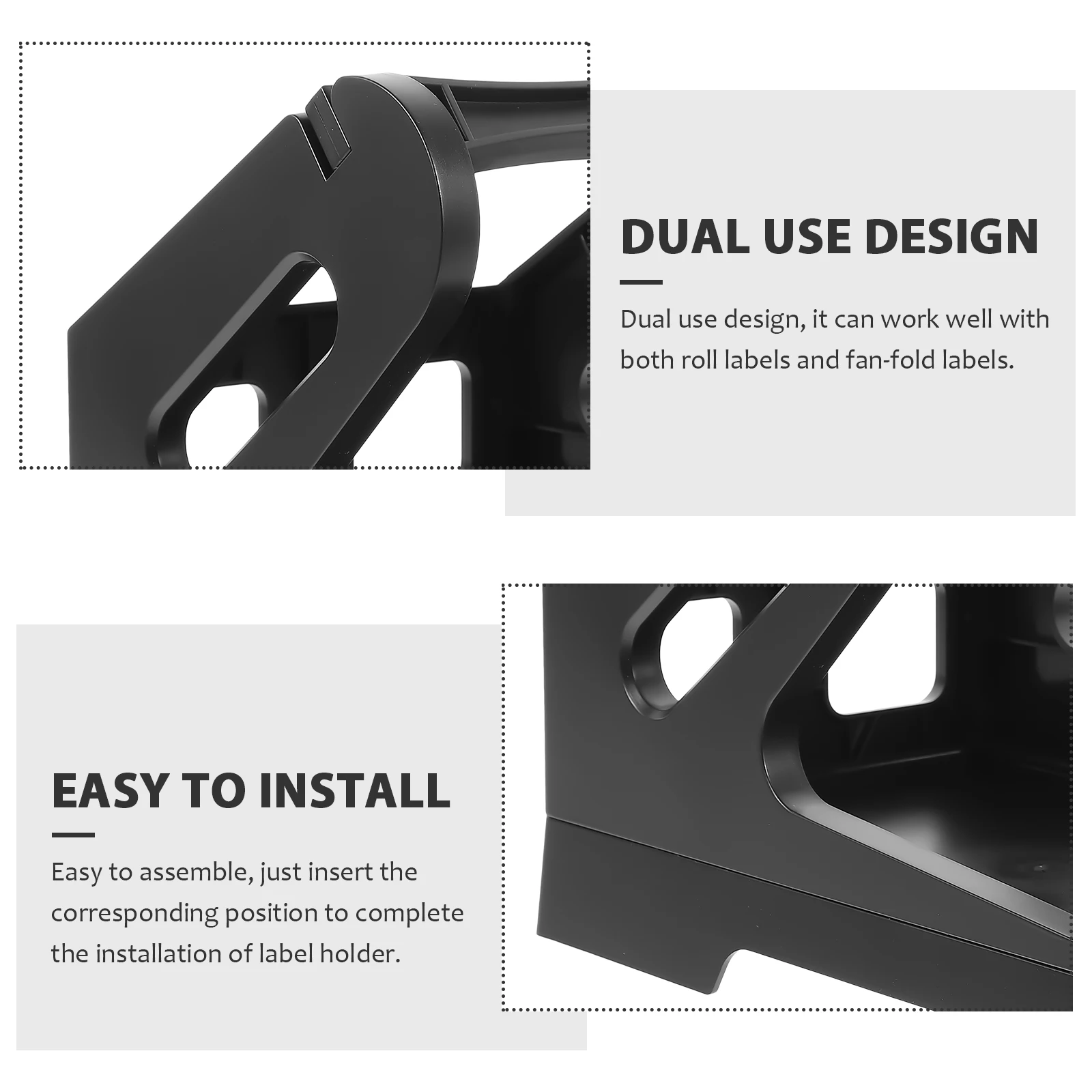 

Label Holder Bracket for Labels Thermal Fan-fold Surface Box Paper Rack Multi-function Label Printer Desktop Organizer