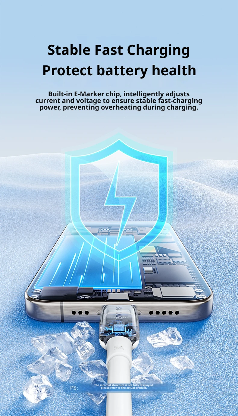 SAMZHE Typ-C zu Typ-C 100W 5A Schnellladekabel, Superschnelles Laden für Huawei Mate 80, Xiaomi, Vivo, Honor, Android 88W/66W – Detail 8