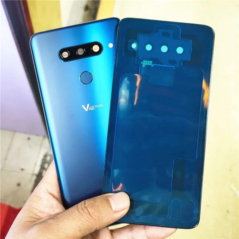 Glass Housing For LG V40 ThinQ V405QA7 V405UA V405TAB V405UA0 Back Battery Cover Rear Door Case With Fingerprint Camera Lens