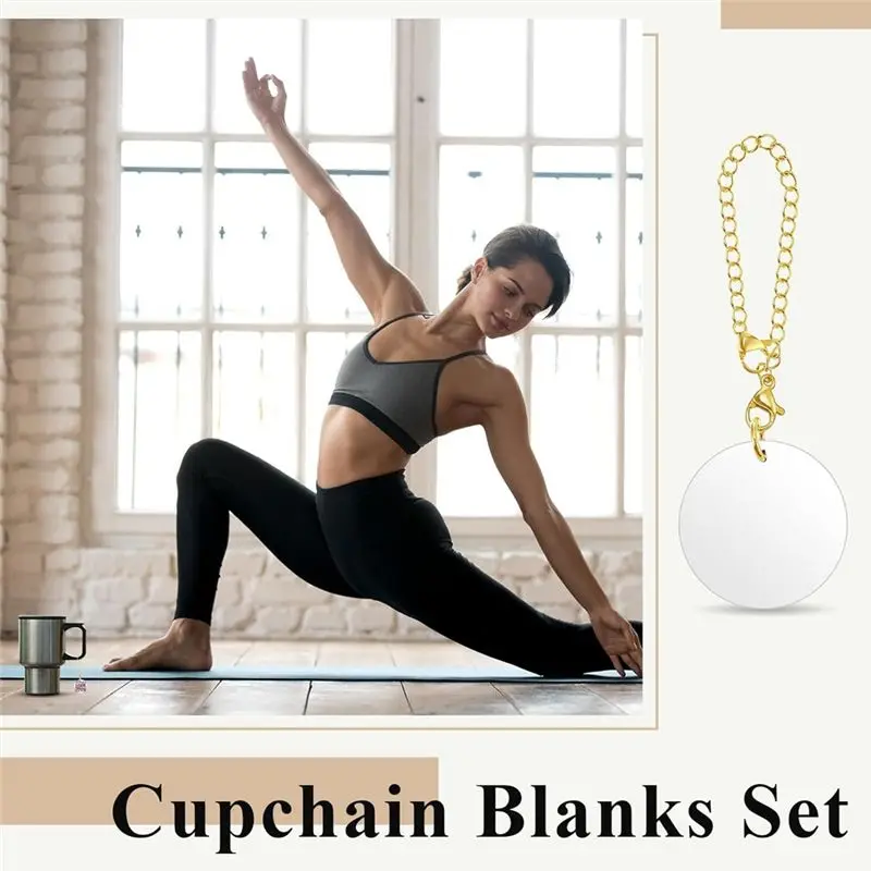 ABRW-72Pcs Charms Accessories For Cup Tumblers With Handle, Personalized Name Plates Handle Decor Set For Tumblers Durable Gold