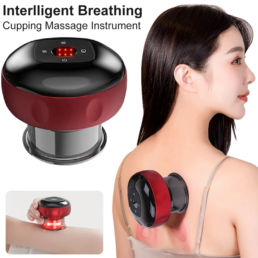 

Electric Vacuum Cupping Massage Body Cups Anti-Cellulite Therapy Massager for Body Wireless Guasha Scraping Fat Burning Slimming