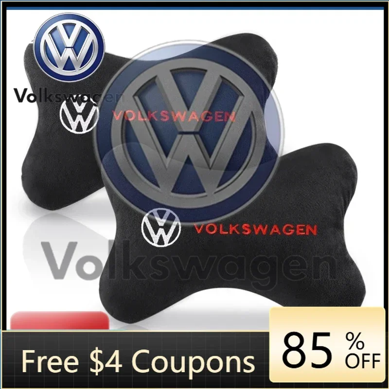

Наклейка на автомобиль для VOLKSWAGEN VW, чехол на подголовник, накладка на сиденье, подушка для поддержки головы и шеи для VW Volkswagen Golf Polo Passat Toura