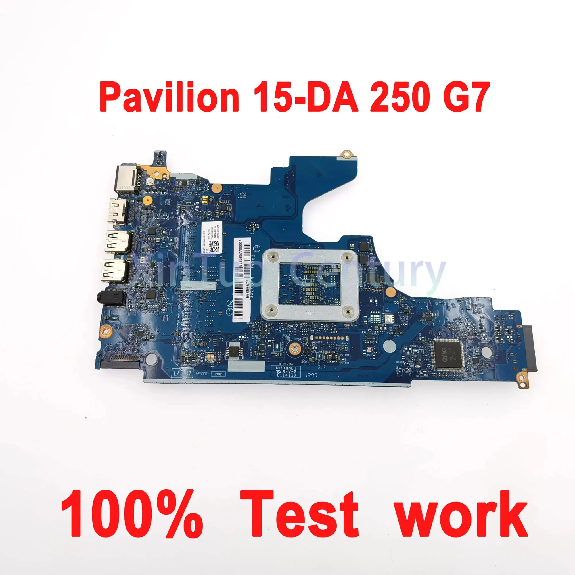 Imagem -02 - Laptop Motherboard para hp Pavilion 15-da 250 g7 Epk50 La-g07ep La-g07dp i3 i5 i7 Cpu 100 Teste de Trabalho L20373601 L20371-601