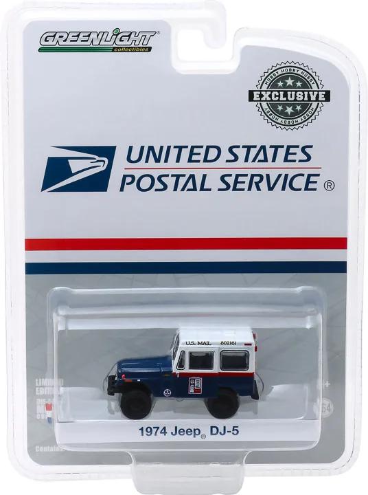 

GreenLight 1:64 1974 Jeep DJ-5 U_S_ Mail Civil Email Jeep