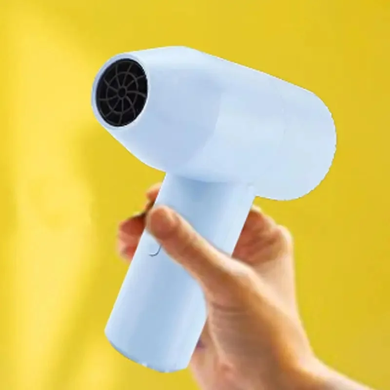 Portable Cordless Hair Dryer Rechargeable, Low Noise Fast Drying Hot/Cold Air, Travel Blow Dryer for Camping Hiking RV