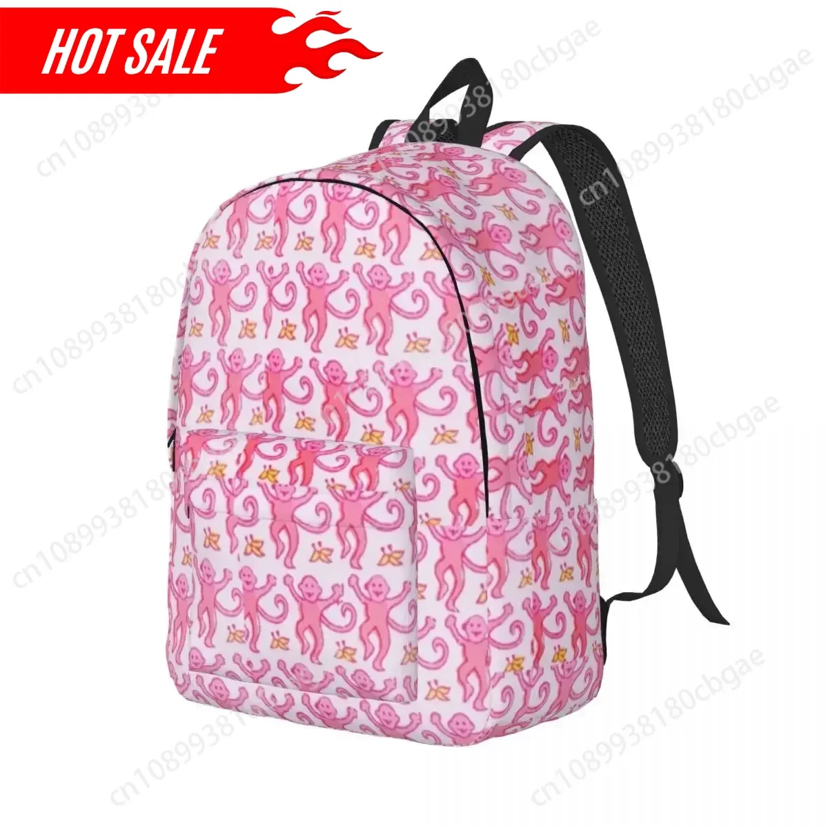 Hot Pink Preppy Monkeys Backpack Animal Outdoor Style Backpacks Student Designer Print School Bags Cool Rucksack Christmas Gift