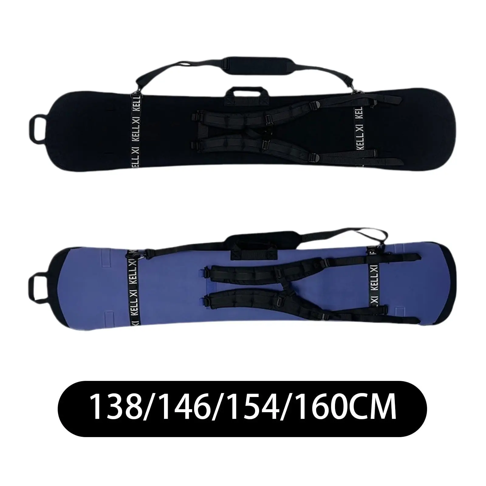 

Snowboard Sleeve with Binding on Backpack Pack Neoprene Snowboard Protection