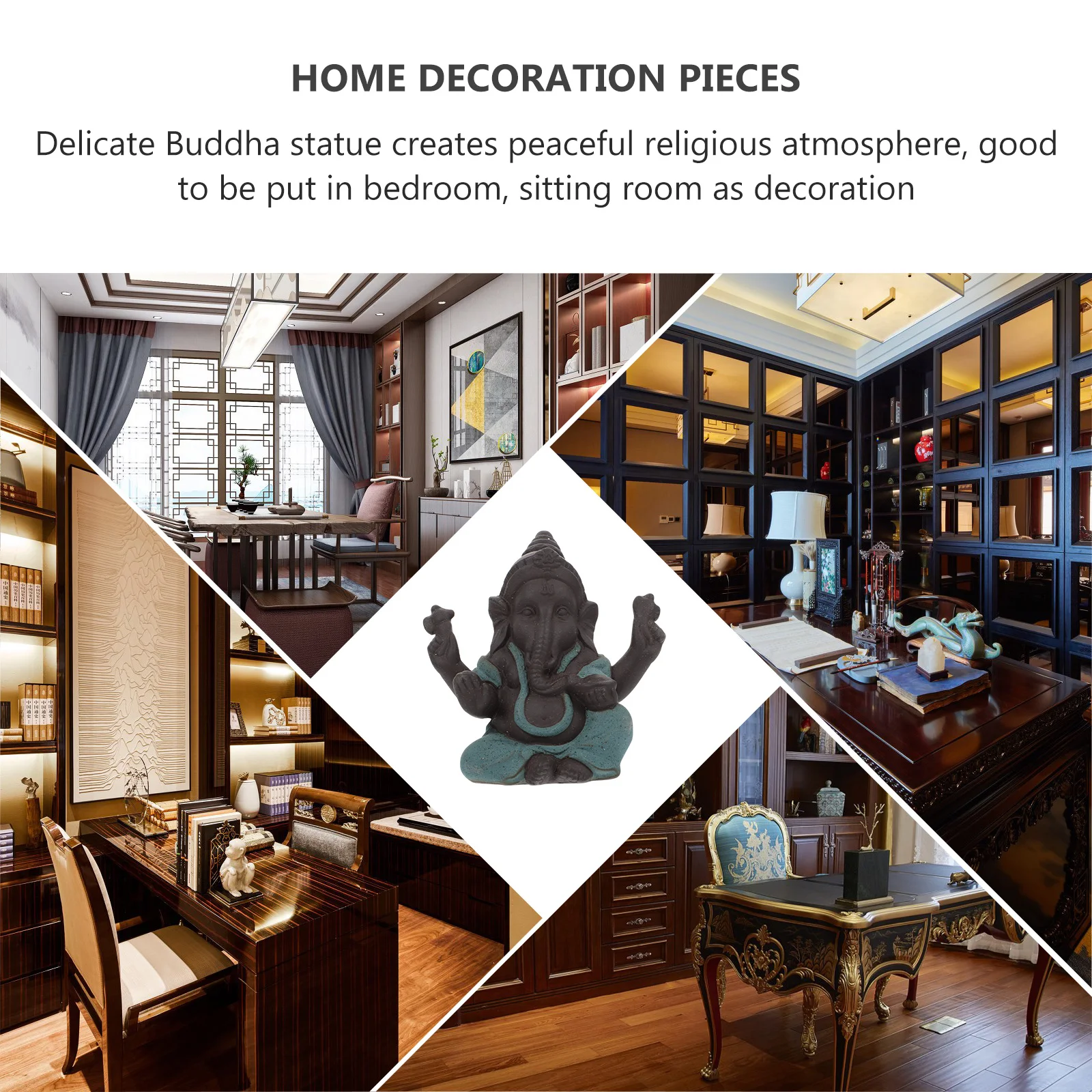 

Purple Clay Buddha Statue Exquisite Home Office Desktop Decoration Zen Style Artistic Ornament Buddhist Adornment Gift Idea