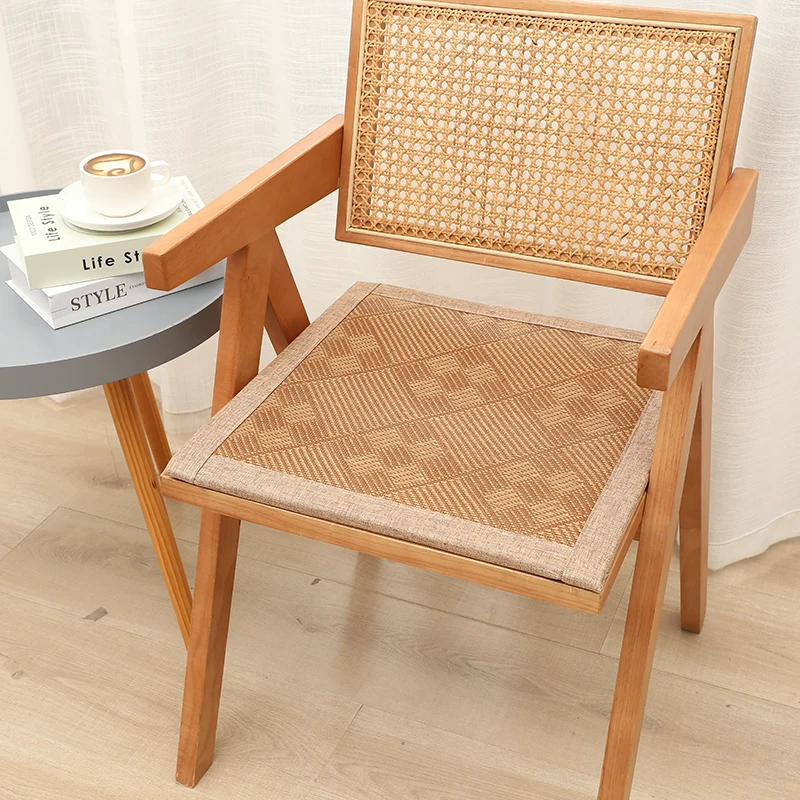 

Rattan mat summer office sedentary mat home non-slip living room chair mat stool tatami butt pad