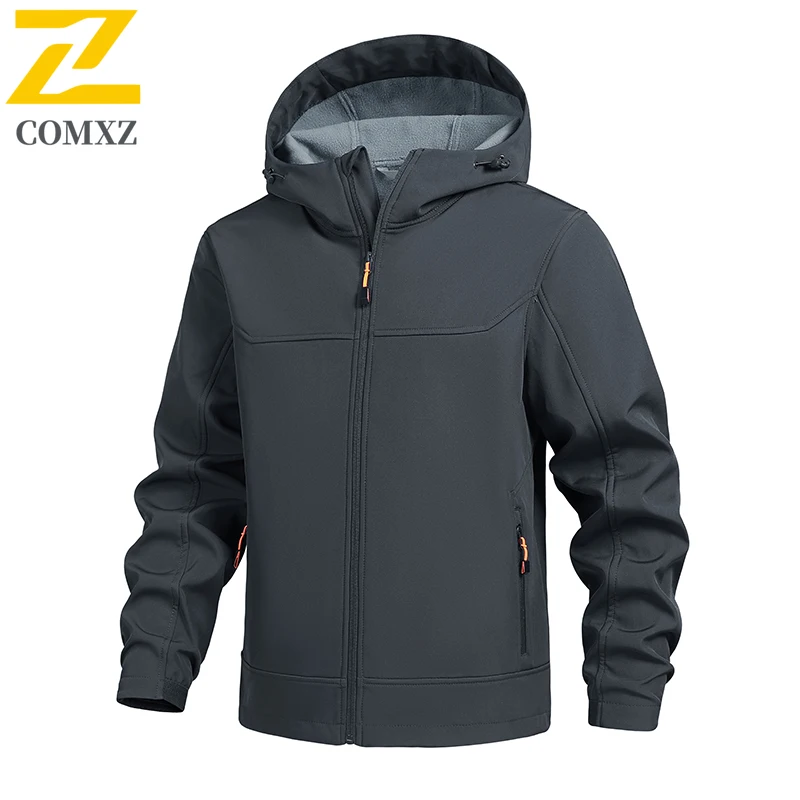 

Men Casual Jacket Autumn and Winter New Soft Shell Windproof and Cold Proof Warm Sports Jacket Outdoor Hiking and Camping Jacket
