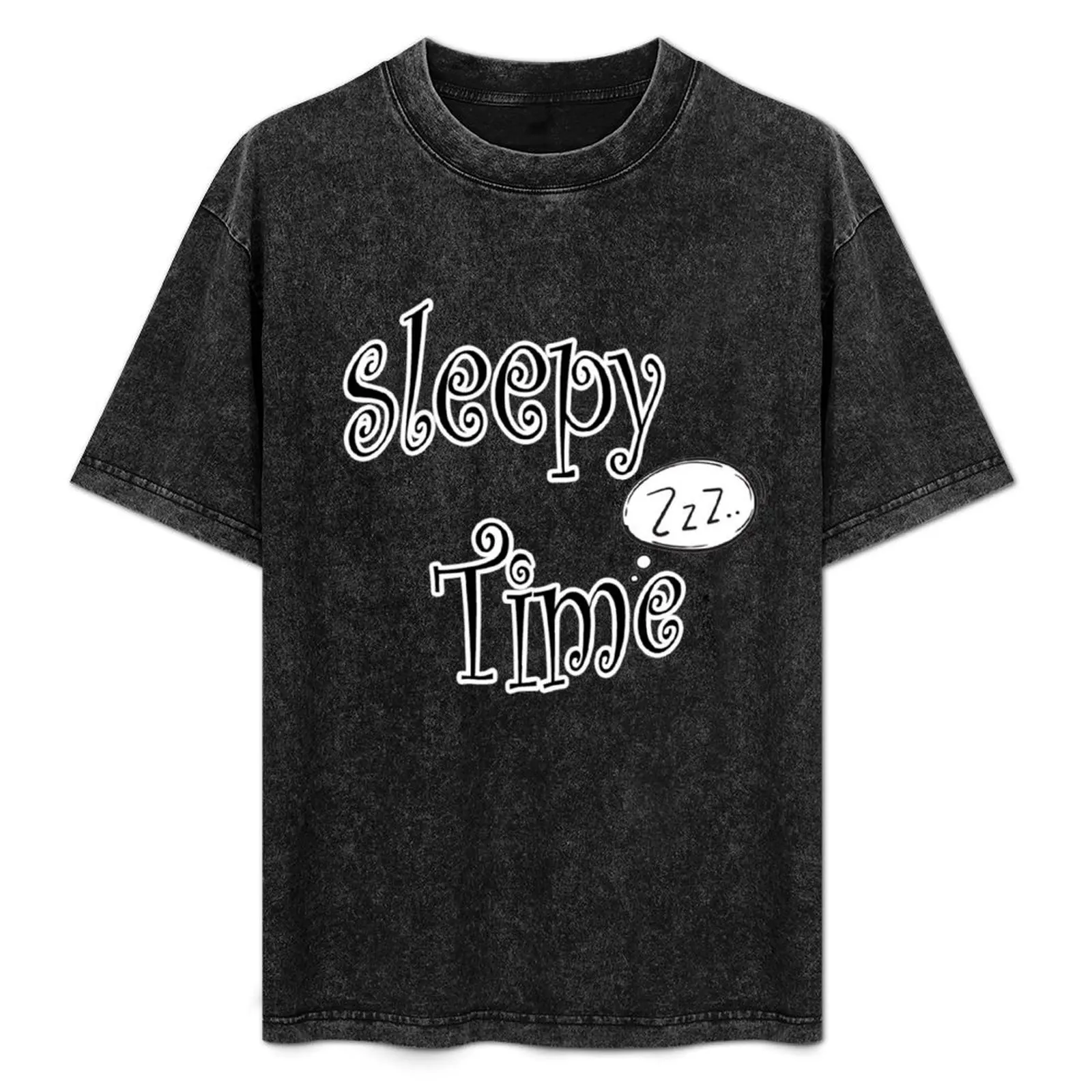 

Sleepy Time zzz T-Shirt Vintage Print Crew Neck Tee