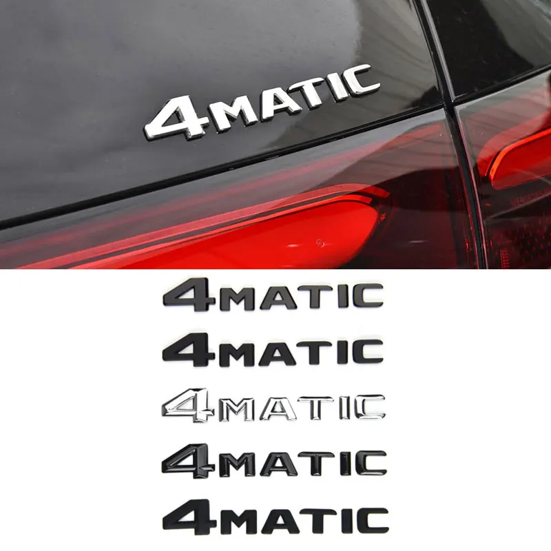 

A For Mercedes Benz 4matic logo ABS material new old four-wheel drive Trunk tail letter sticker modification car accessorie