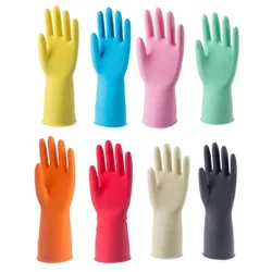 1/2/3Prs Female Waterproof Rubber Latex Dishwashing Gloves Kitchen Durable Cleaning Housework Chores Dishwashing Tools 2022 New