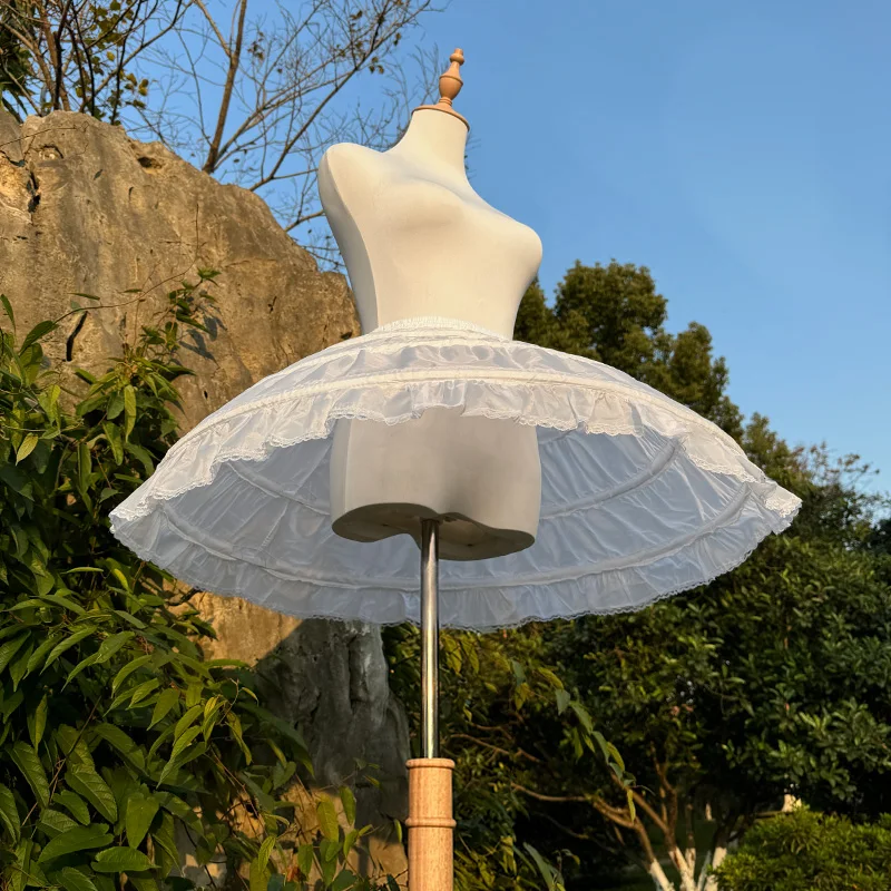 Women Crinoline Underskirt Petticoat for Girl Ball Gown Bridal Tulle Underskirt Wedding Dress 3 Hoops White Ballet Pleated Skirt image 3