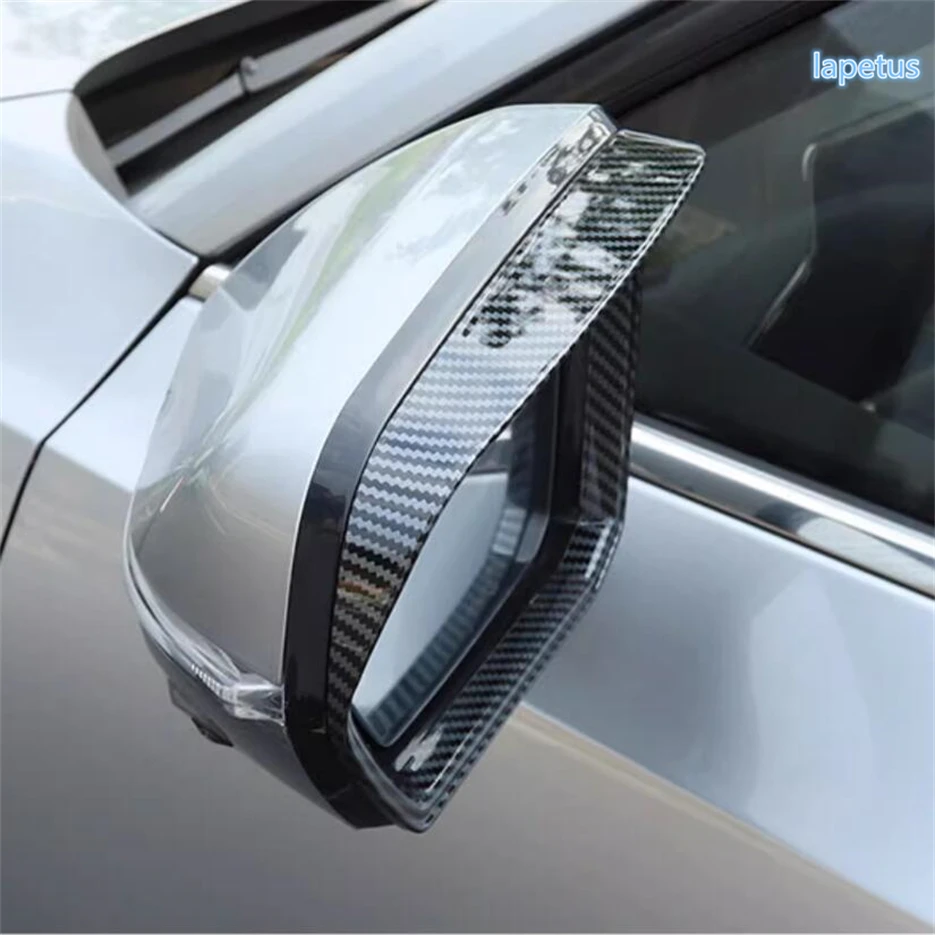 

Chrome / Carbon Fiber Rearview Mirror Rain Eyebrow Deflector Blades Cover Trim For Trumpchi GAC GS8 Master Edition 2022 - 2024
