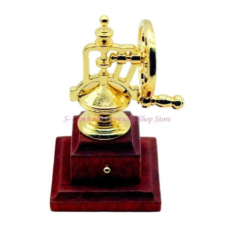 85AE Educational Retro Miniature Sander Model Hand Crank Mechanism For Learning Mechanics And Dollhouses Accessories