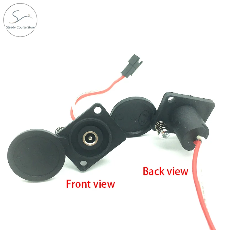 Electric Bicycle Charging Head Lithium Battery Output Line Round Male And Female Base DC2.1*2.5 Charger Plug Socket