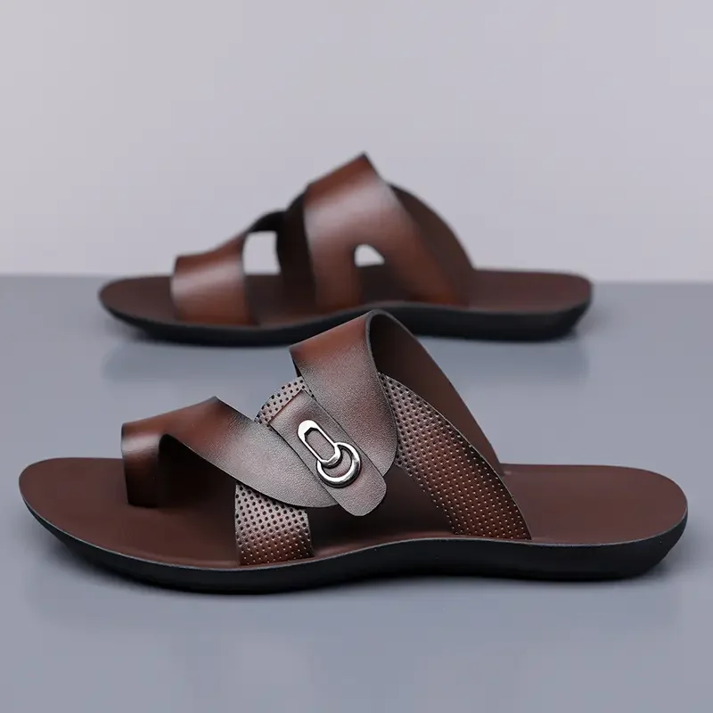 Summer Men Sandals Open Toe Flat Mens Casual Shoes Outdoor Walking Sandals for Men Beach Shoes Sandalias Hombre Men Slippers