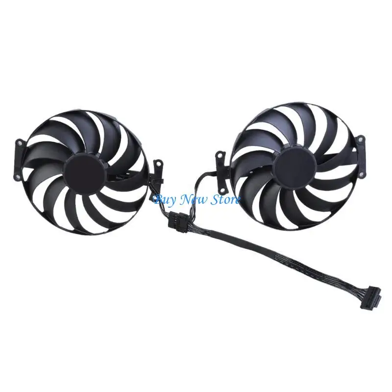 

20CE 2Pcs T129215SU Video Card Fan Graphics Card Cooling Graphics Card Radiators Replacement for RTX3070 Graphics Card