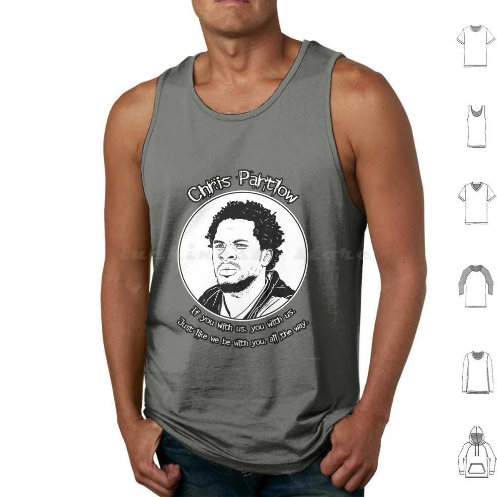 Chris Partlow-The Wire Tank Tops Print Cotton Chris Partlow Gbenga Akinnagbe The Wire Baltimore Tv Show Drugs African