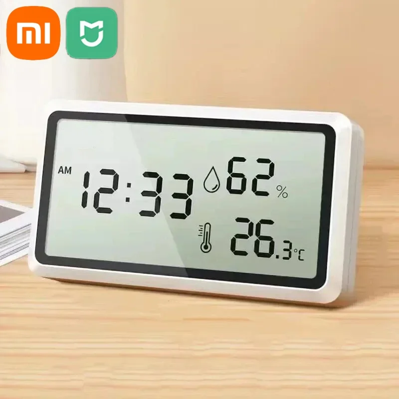 Xiaomi Electronic Thermometer Hygrometer Indoor Weather Station Sensor High Precision With Clock Function LCD Digital Display