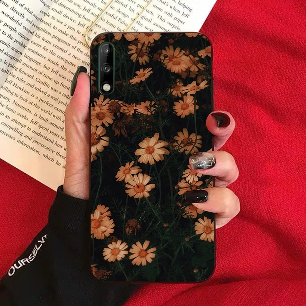 Sunflower Chrysanthemum Phone Case For Huawei Honor 10 lite 9 20 7A 9X 30 50 60 70 pro plus Soft Silicone Cover