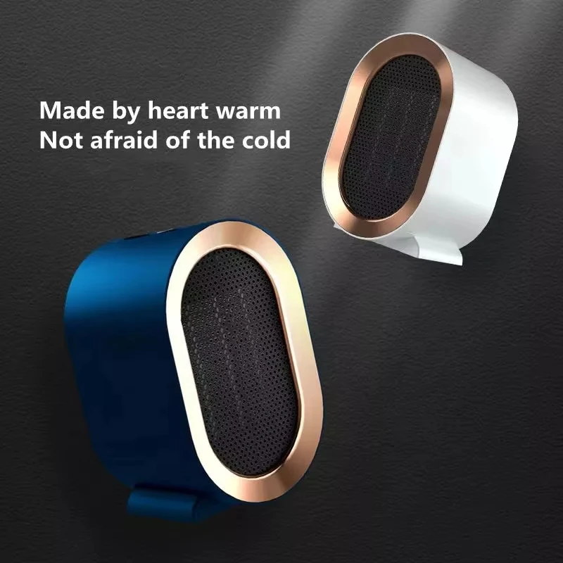 Heat 2025 PTC Mini Space Heater Portable Small Electric Fan Heater Personal Room Heater 600W Winter Bedroom Dorm Office
