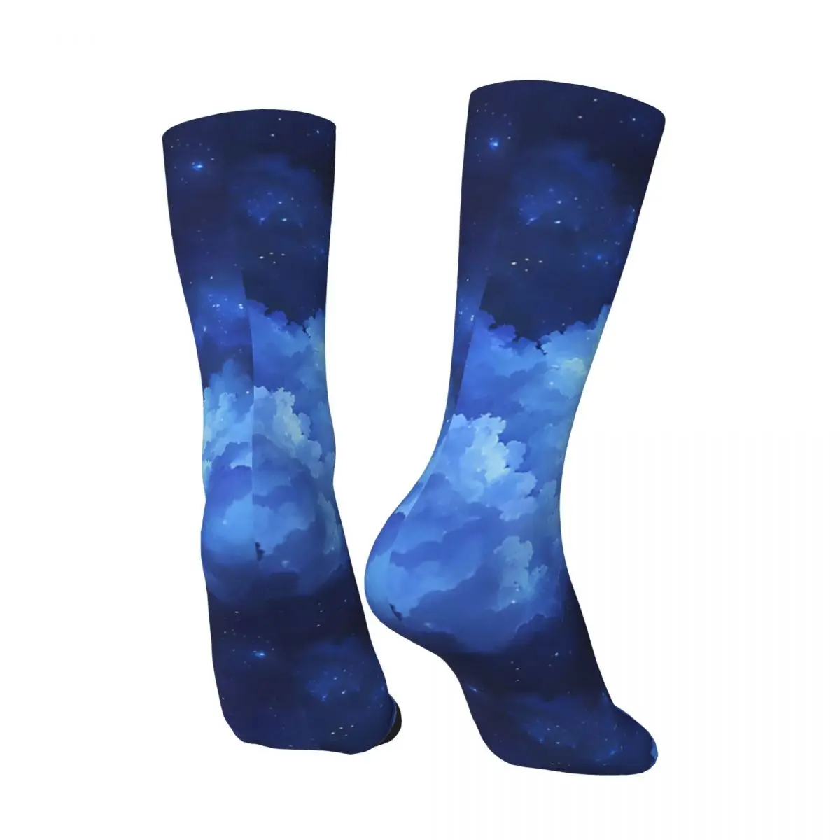 Crazy compression Night Sky, Clouds, Seamless Pattern Sock for Men Harajuku Quality Pattern Crew Sock Casual