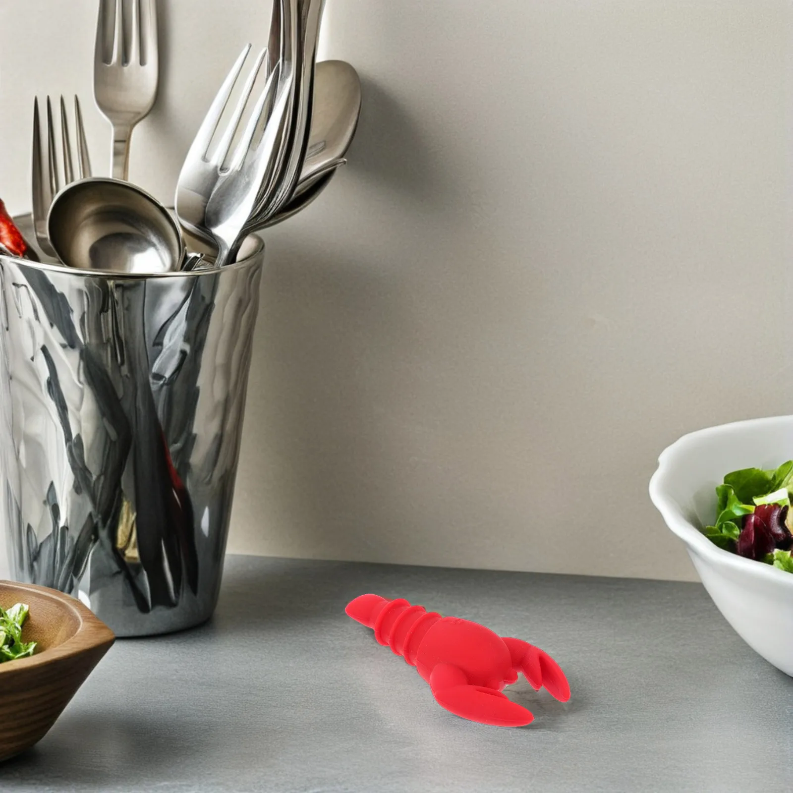 

2pcs Lobster Shaped Stopper Stoppers Premium Silicone Party Supplies Decorative Caps Reusable for