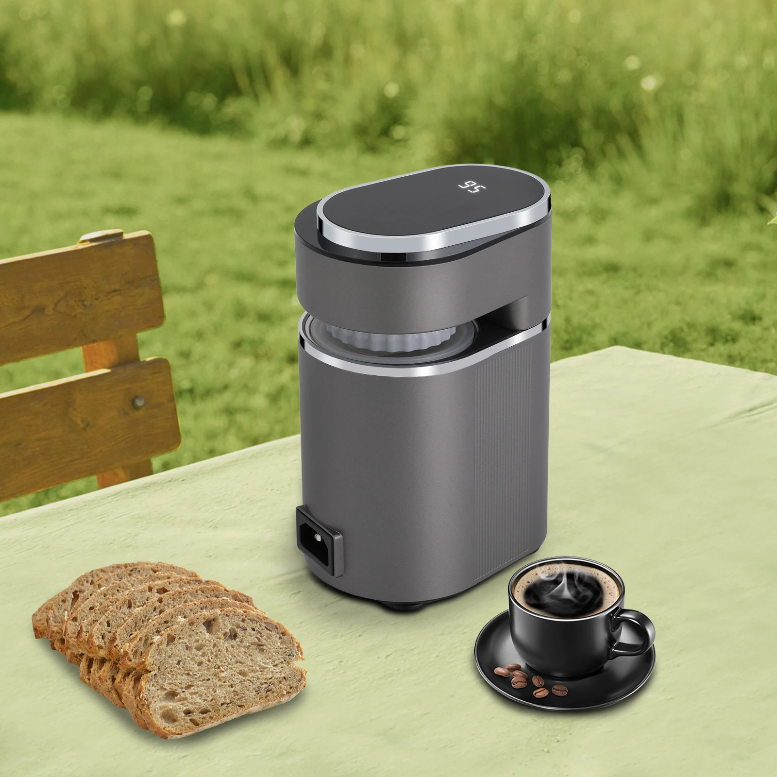 Mini Cafetera de 150 ml/5.28 oz, Cafetera Espresso de Viaje de 600 W, Cafetera para Café Latte, Extracción de Café Frío o Caliente