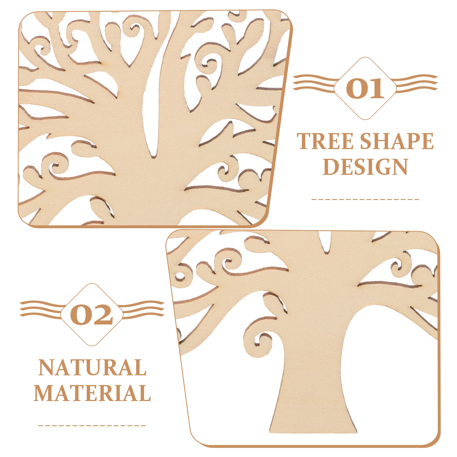

30Pcs Tree Wooden Cut Outs Natural Wood DIY Craft Slices Painting Ornaments Gift Tags Home Decorations Tree Wooden Cut Outs