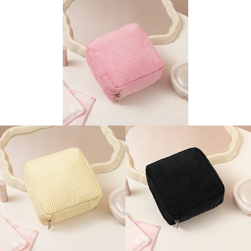 Kulturbeutel, Damenbinden-Beutel, Pad-Beutel, niedliche Kosmetik-Aufbewahrungstasche für Damen, kleine Make-up-Tasche, Kabeletui