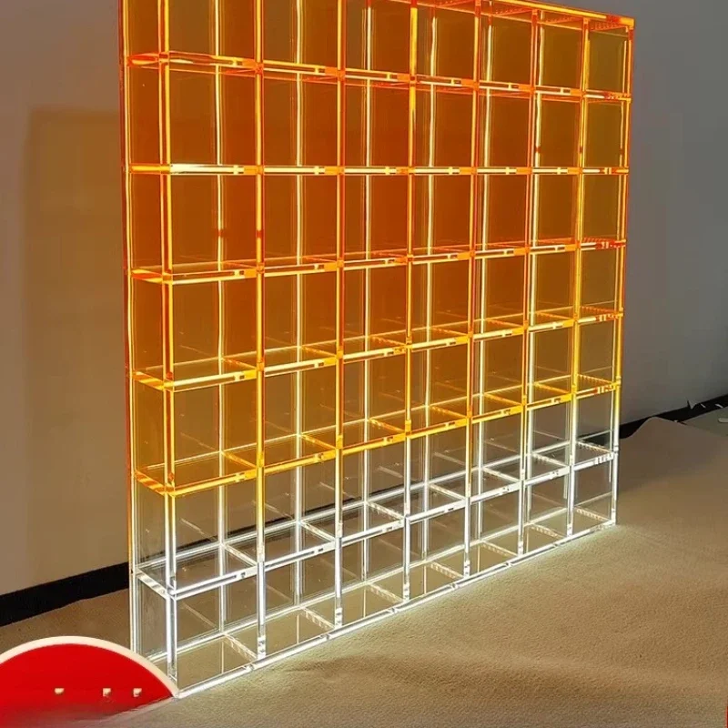 Acrylic  cabinet gradual change cabinet with Loe lamp acrylic rack Alec