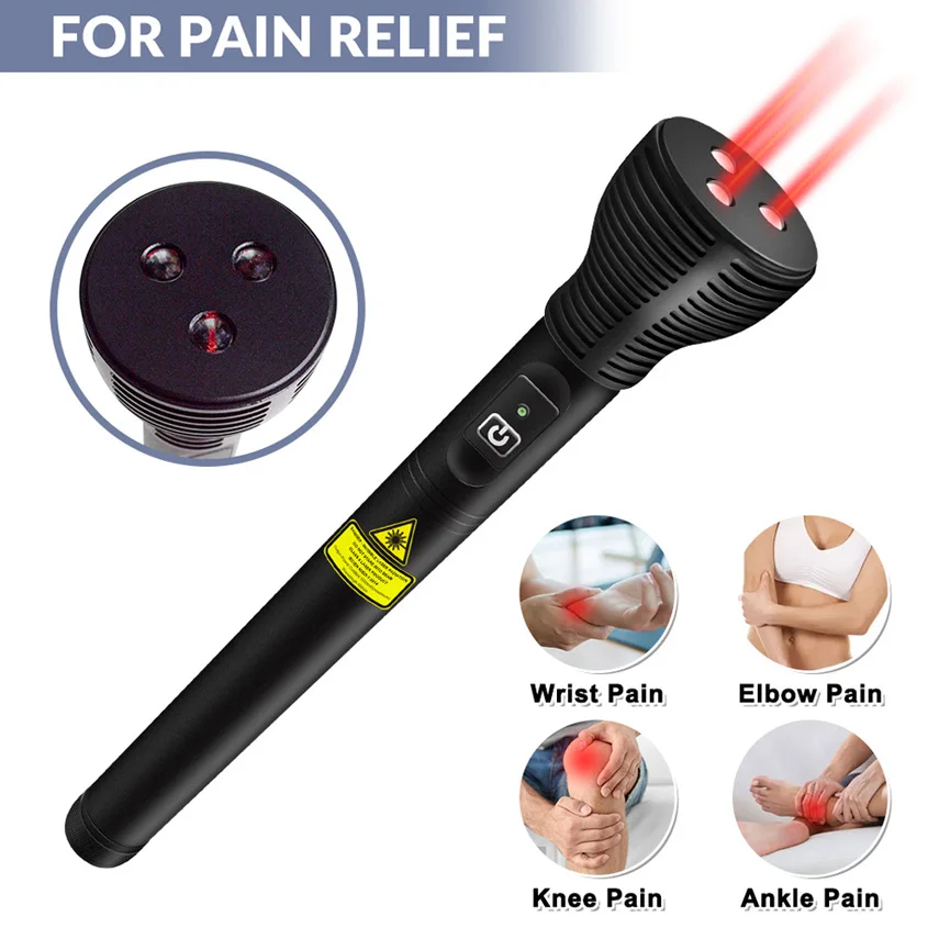 ZJKC 1500mW 808nmx3 Red Light Laser Treatment Acupuncture Pen Cold Laser Therapy Photobiomodulation for Pain Relief Shoulder