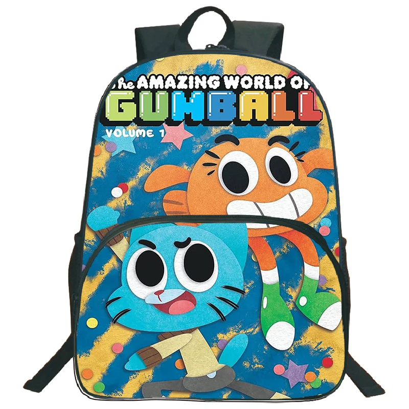 The Amazing World of Gumball School Bags 16inch Lightweight Children Backpack Girls Boys School Book Bags