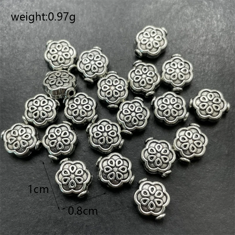 3-color Tibetan Silver Bronze Red Copper Perforated Gasket Make Needle Thread Jewelry Bracelet Necklace Connector Accessories